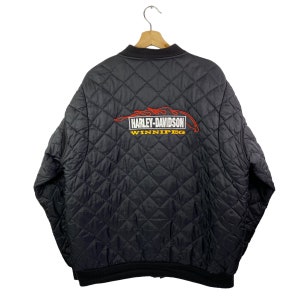 VTG Harley Davidson Winnipeg Canada Embroidered Quilted Freezer