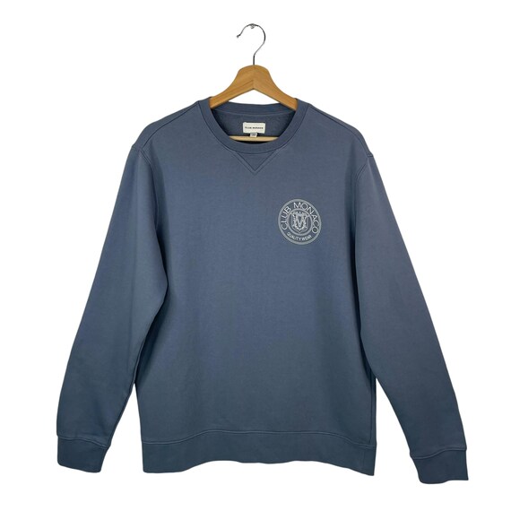 Club Monaco Crewneck Sweatshirt Heritage Crest VTG 90s Logo Light Blue Small Etsy