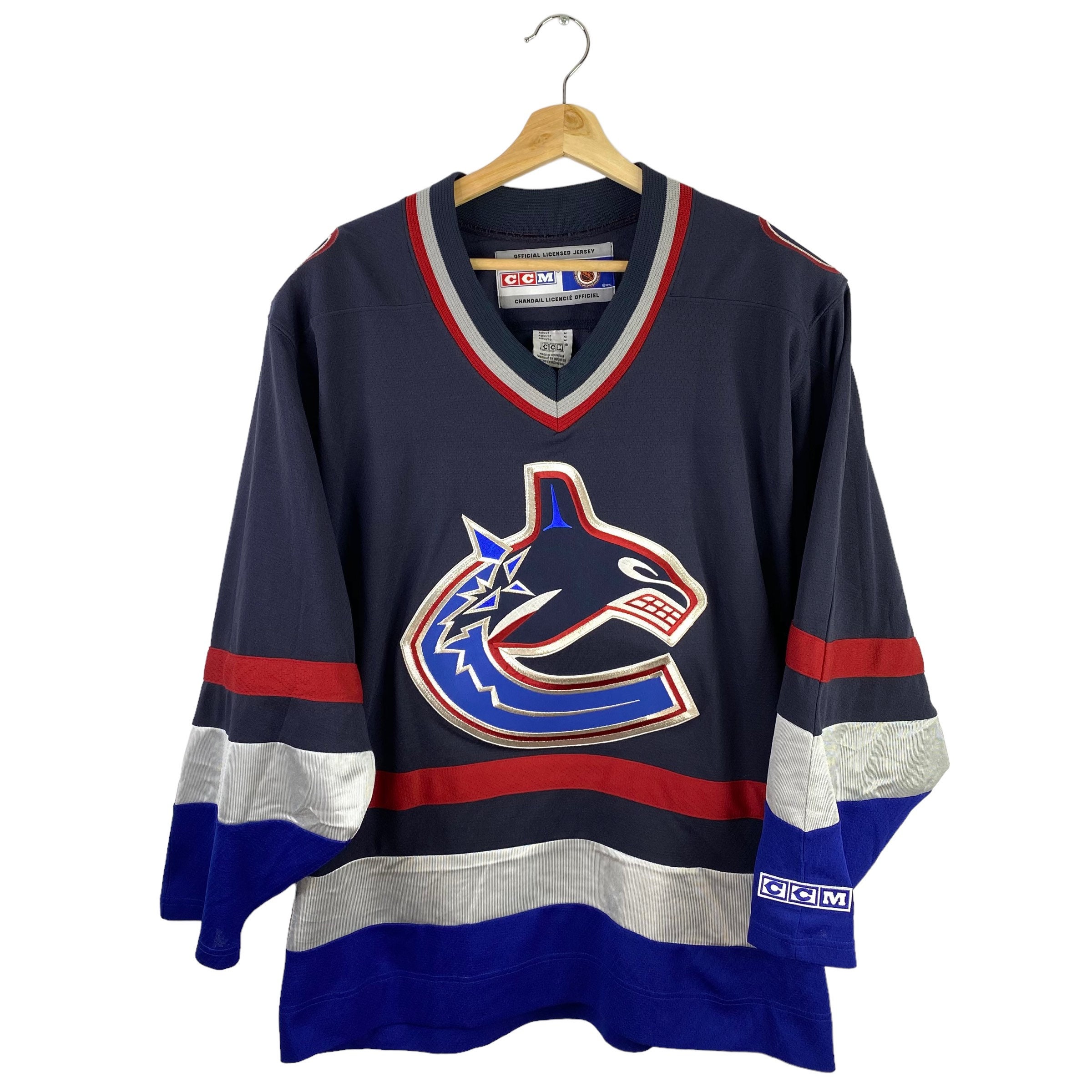 TREVOR LINDEN Vancouver Canucks 1994 CCM Vintage Throwback NHL Hockey Jersey  - Custom Throwback Jerseys