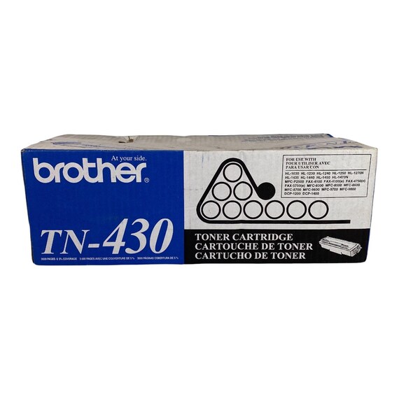 New Genuine Brother Tn-430 Toner Cartridge Black For Hl-1030 Dcp-1200 Mfc-9800