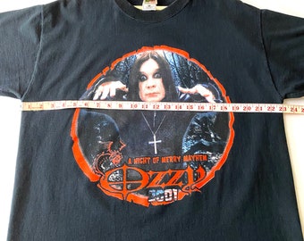 Ozzy Osbourne A NIGHT OF MERRY Tシャツ Ozzy Osbourne Rob Zombie Merry Mayhem 2001 Tour Mudvayne