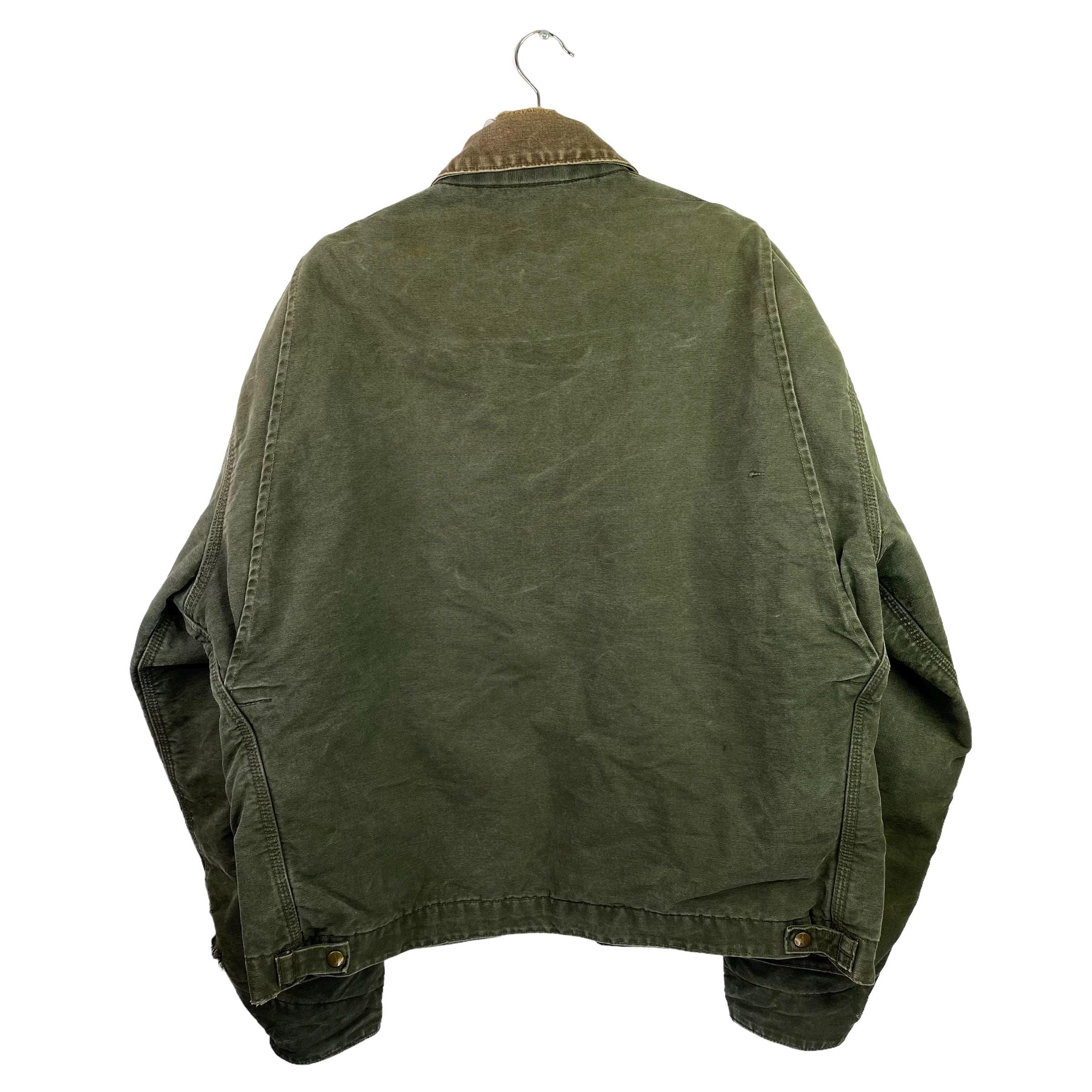 VTG Carhartt Detroit Jacket J97 MOS Size 2XL Green Plaid VTG Carhartt Detroit Jacket J97 MOS Size 2XL Green Plaid