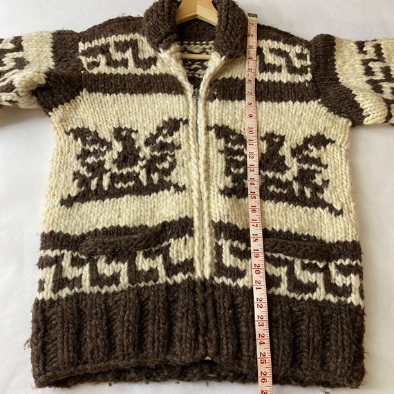 VTG Thunderbird Handknit Wool Cowichan Canada 60s… - image 8