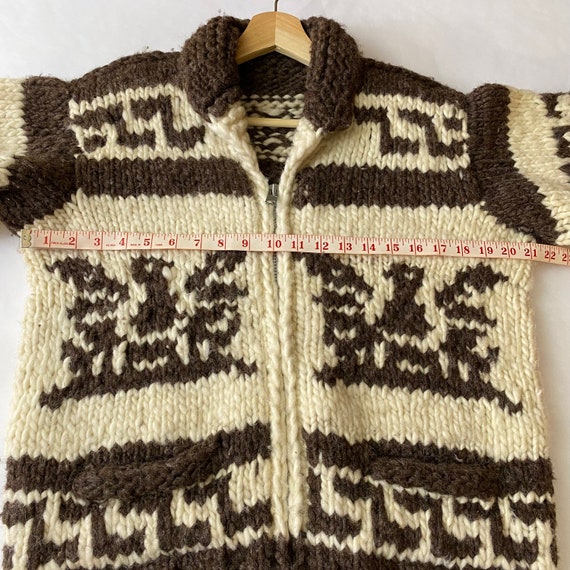 VTG Thunderbird Handknit Wool Cowichan Canada 60s… - image 7