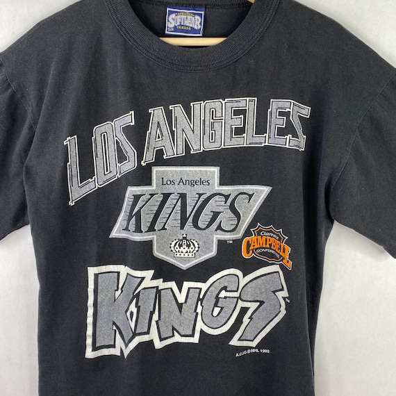 90s Los Angeles LA Kings Vintage T-shirt Size Small Black NHL