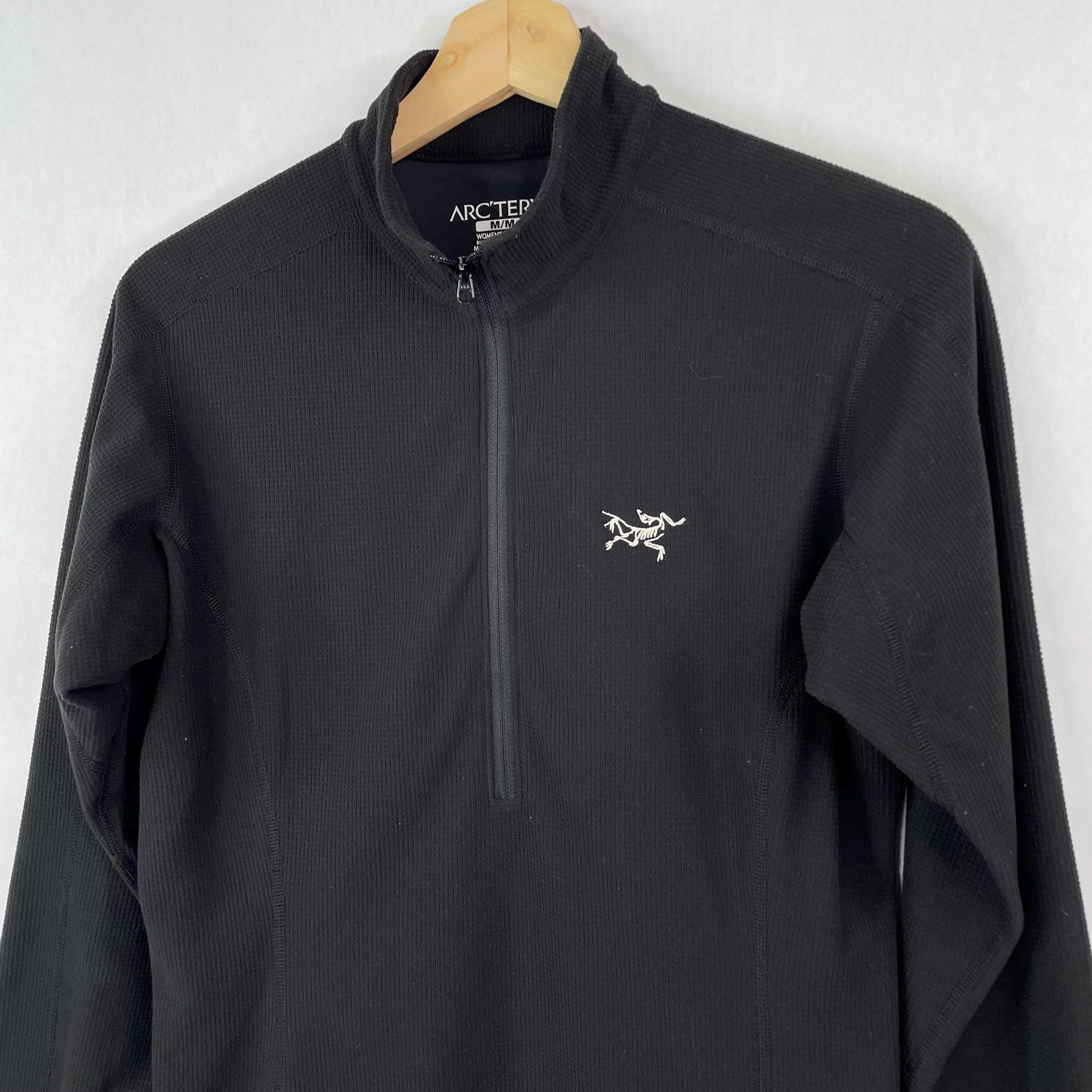 Arc'teryx Black Delta LT Polartec Fleece Quarter Zip Long
