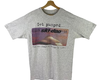 Koszulka Club Ski Doo Vintage 1998 Tee Ski-Doo Snowmobile T Shirt z lat 90. XX wieku, promocyjna koszulka w rozmiarze L