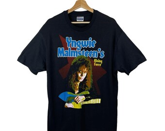 1988 Yngwie Malmsteen Odyssey Tour Band Tee T Shirt 80s Vintage Men's Size XL
