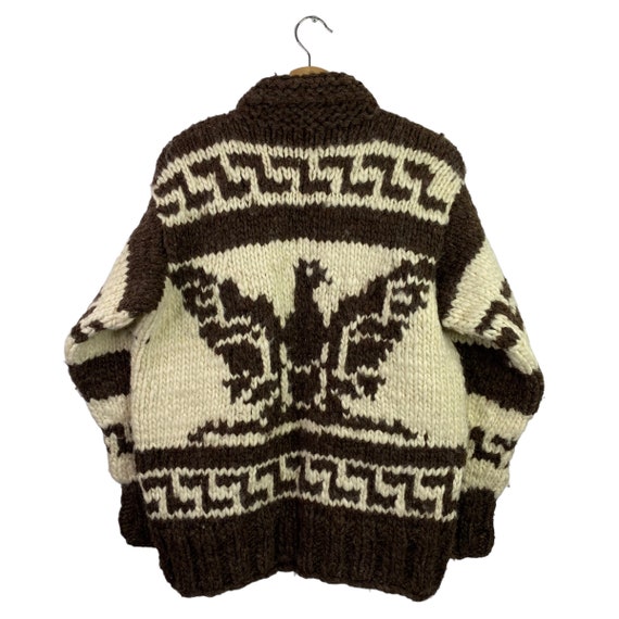 VTG Thunderbird Handknit Wool Cowichan Canada 60s… - image 2