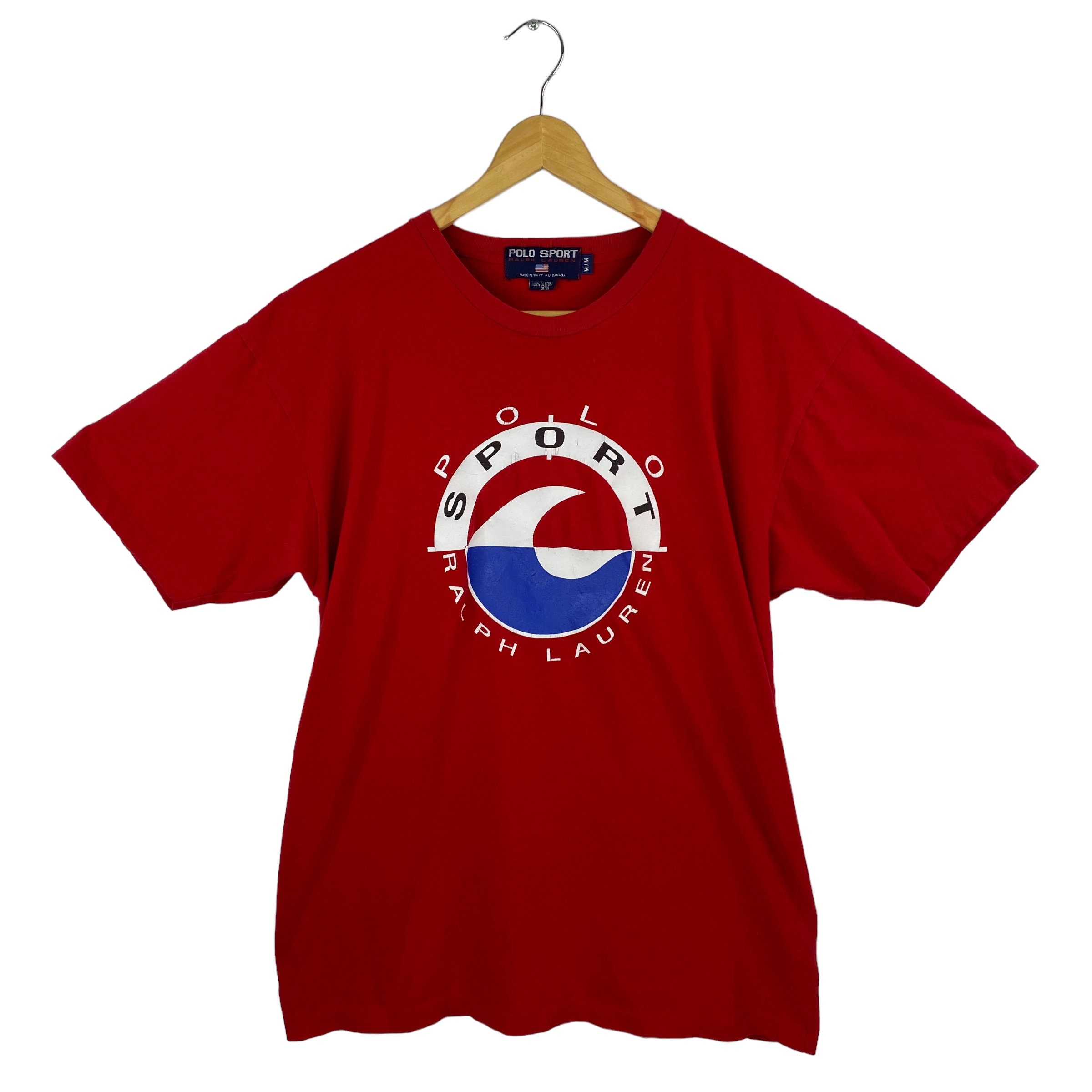 90's Polo Ralph Lauren USA Polo Sport Stadium Logo Red T Shirt