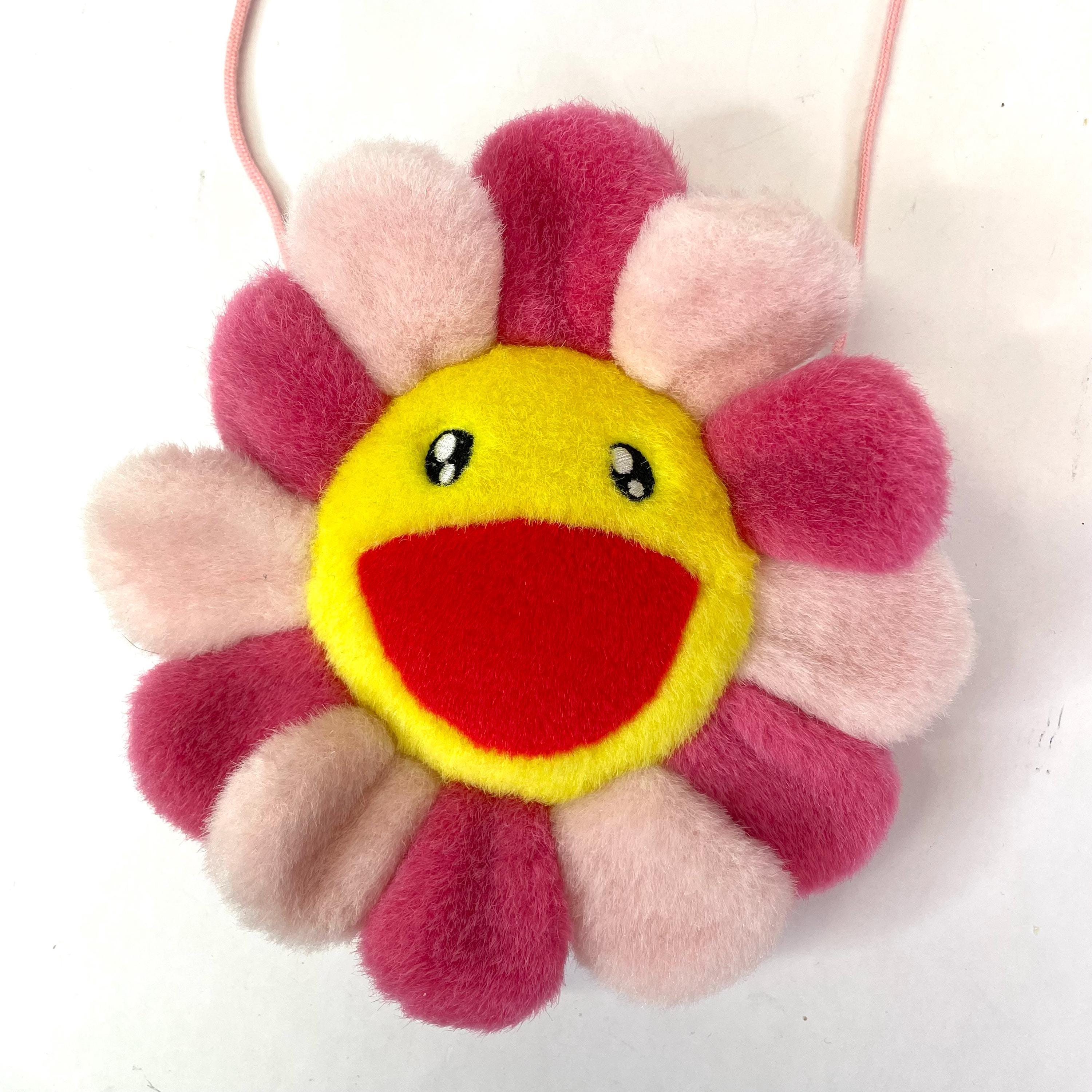 Takashi Murakami Kiki Pink Flower Plush Pochette Side Bag Sling