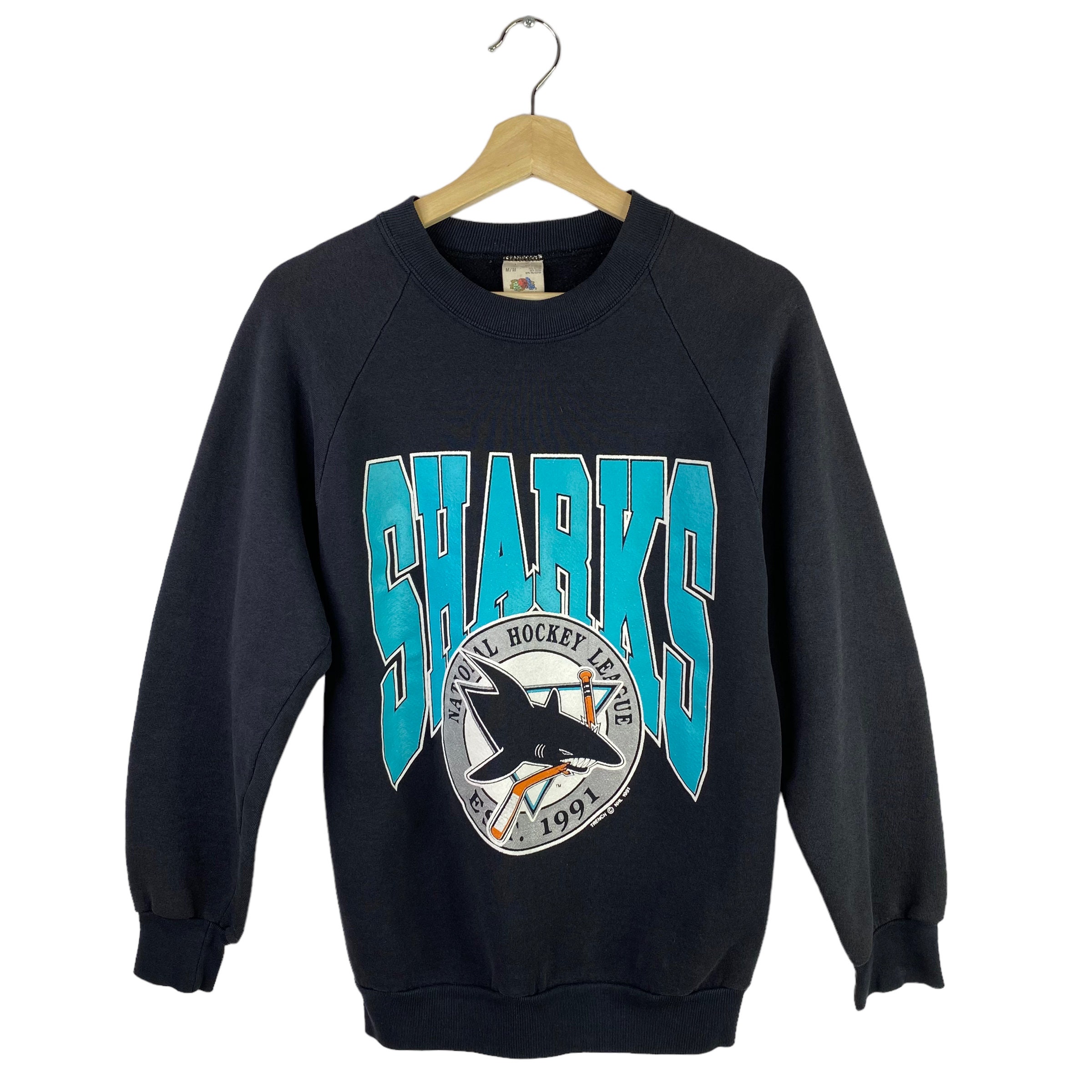 Vintage 90's San Jose Sharks Hockey Crewneck Sweatshirt XL 