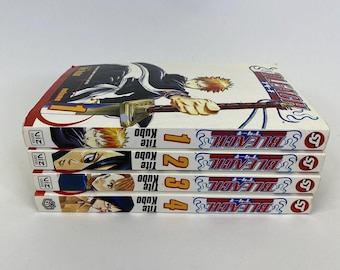 Bleach Vol. 1-4 Manga Inglés Tite Kubo Jump 1 2 3 4 Lote de libros