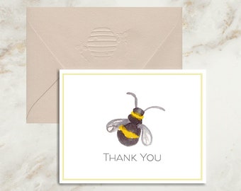 Honey Bee Cards |  Bee Thank You Cards | Honey Bee Note Cards | Honey Bee Stationery | Children Note Cards | Adult Notecards | Beekeeper