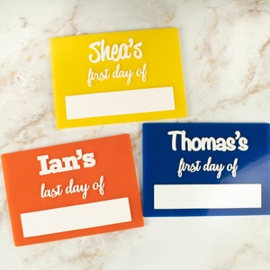 First Day Of School Last Day of School | Photo Prop | Acrylic Grade School Sign | Back To School Signs | Preschool Sign | Kindergarten Sign
