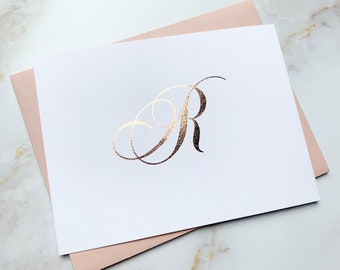 Monogram Foil Cards | Monogram Thank You Cards | Couple Stationery | Adult Stationery | Wedding Thank You Cards | Personalized Stationery