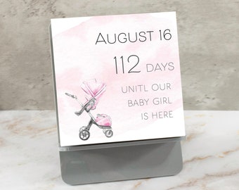 Countdown Calendar | Baby | Pregnancy | Mom to Be | Parents to Be | Baby Shower Gift | Countdown to Baby | Pregnancy Gift | Grandparent Gift