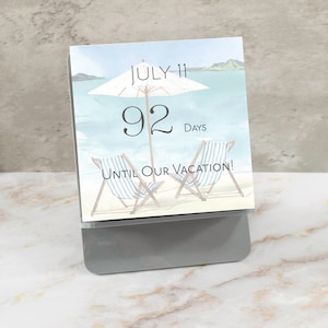 Vacation Countdown Calendar | Beach | Cruise | Vacation Gift | Retirement | Honeymoon Countdown | Wedding Countdown | Moving