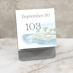 Vacation Countdown Calendar | Beach | Cruise | Vacation Gift | Retirement | Honeymoon Countdown | Wedding Countdown | Moving