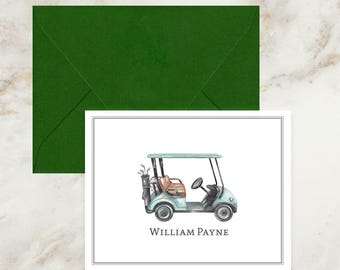 Golf Cart Notecards | Thank You Cards| Personalized Stationery | Coach Gift