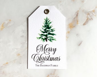 Personalized Christmas Tags  | Christmas Tree Gift Tags | Personalized Gift Tags | Holiday Gift Tags | Christmas Greenery