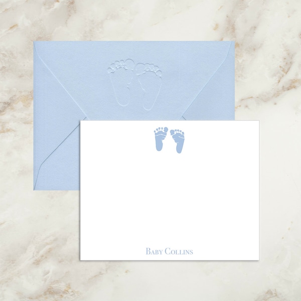 Baby Boy Cards | Thank You Cards | Baby Boy Thank You | Baby Shower | Gift | Baby Note Card | Gift | Newborn Cards | Gender Neutral | Feet