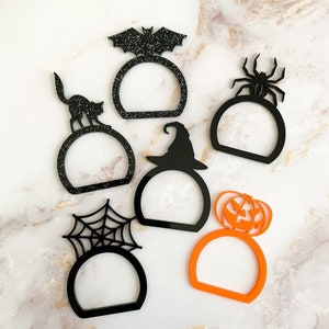 Halloween Acrylic Napkin Rings | Halloween Napkin Rings | Halloween Table Decorations | Halloween Table Decor