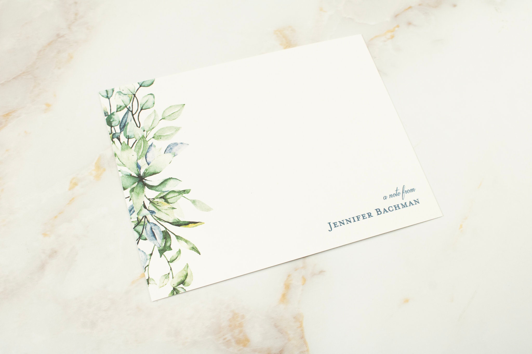 Leaf Notecards Green Leaves Cards Stationery Lined - Etsy