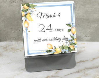 Lemon Countdown Calendar | Wedding | Retirement | Graduation | Baby Shower Gift |  Engagement Gift | Deployment | Vacation