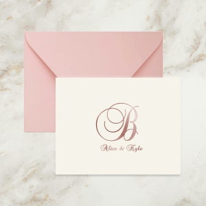 Monogram Foil Cards | Monogram Thank You Cards | Couple Stationery | Adult Stationery | Wedding Thank You Cards |  Stationery