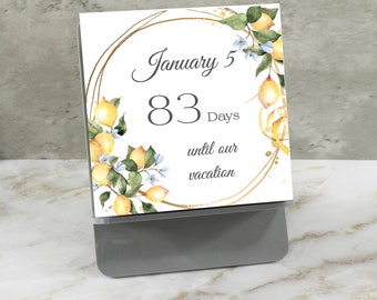 Lemon Countdown Calendar | Wedding | Retirement | Graduation | Baby Shower Gift |  Engagement Gift | Deployment | Vacation