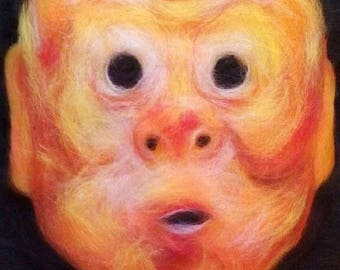 wool painting "Kagura masks"