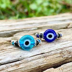 Evil Eye Ring, Nazar Ring, Third Eye Ring, Wire Wrapped Ring for Women, Evil Eye Jewelry, Nazar Jewelry, Third Eye Jewelry for Women