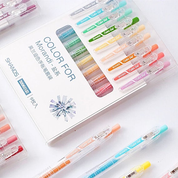 Coloured Ink Gel Pen 9pcs Morandi Gel Pen Set Writing Pen Kawaii School  Supplies Back to School Stationery -  Denmark