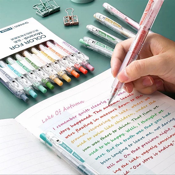 10 Rainbow Gel Pens Cute Planner Pens Novelty Gel Pens Animal Gel