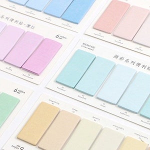 Pastel Index Tabs Memo Sticky Notes Planner Tabs Sticky Tabs Page Bookmark Memo Pad Sticky Notes Kawaii Stationery image 1