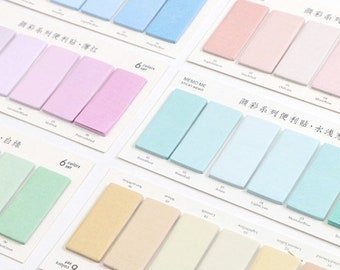 Pastel Index Tabs - Memo Sticky Notes - Planner Tabs - Sticky Tabs - Page Bookmark - Memo Pad - Sticky Notes - Kawaii Stationery