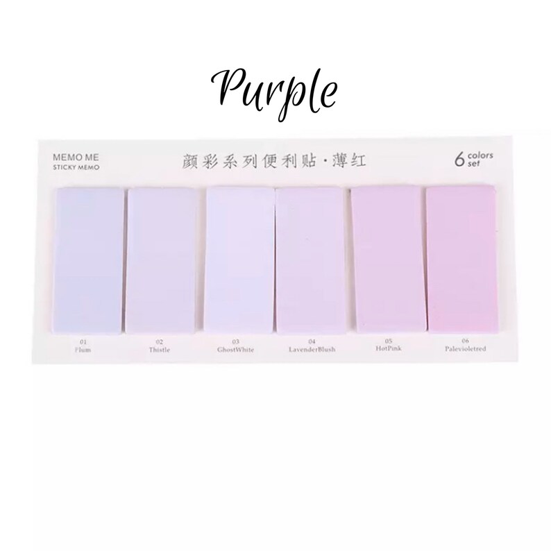 Pastel Index Tabs Memo Sticky Notes Planner Tabs Sticky Tabs Page Bookmark Memo Pad Sticky Notes Kawaii Stationery image 6