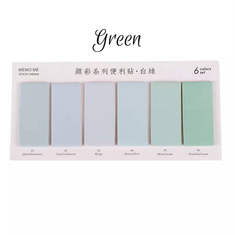 Pastel Index Tabs Memo Sticky Notes Planner Tabs Sticky Tabs Page Bookmark Memo Pad Sticky Notes Kawaii Stationery image 9