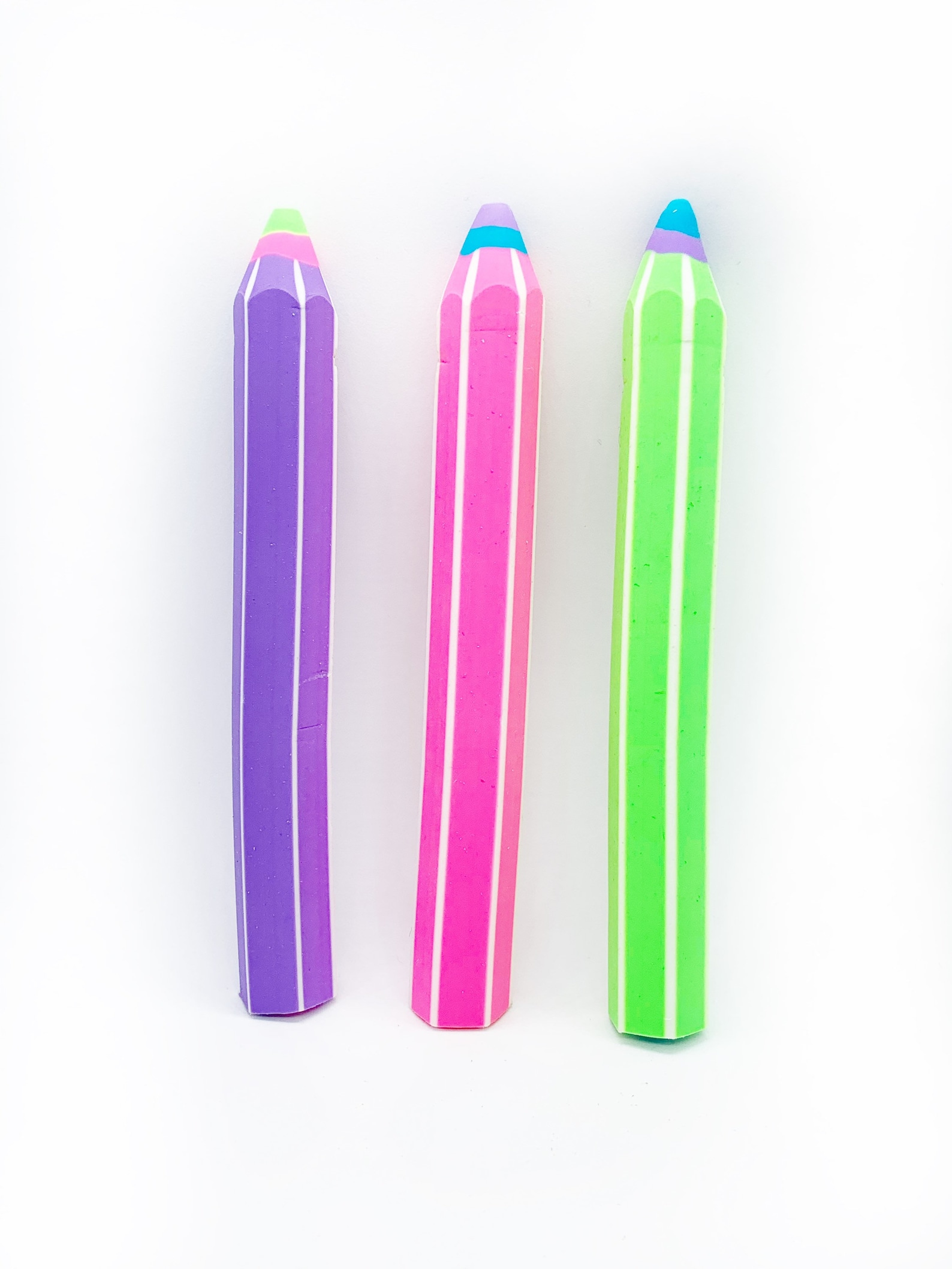 Jumbo Pencil Shaped Eraser Rainbow Rubber Novelty Etsy