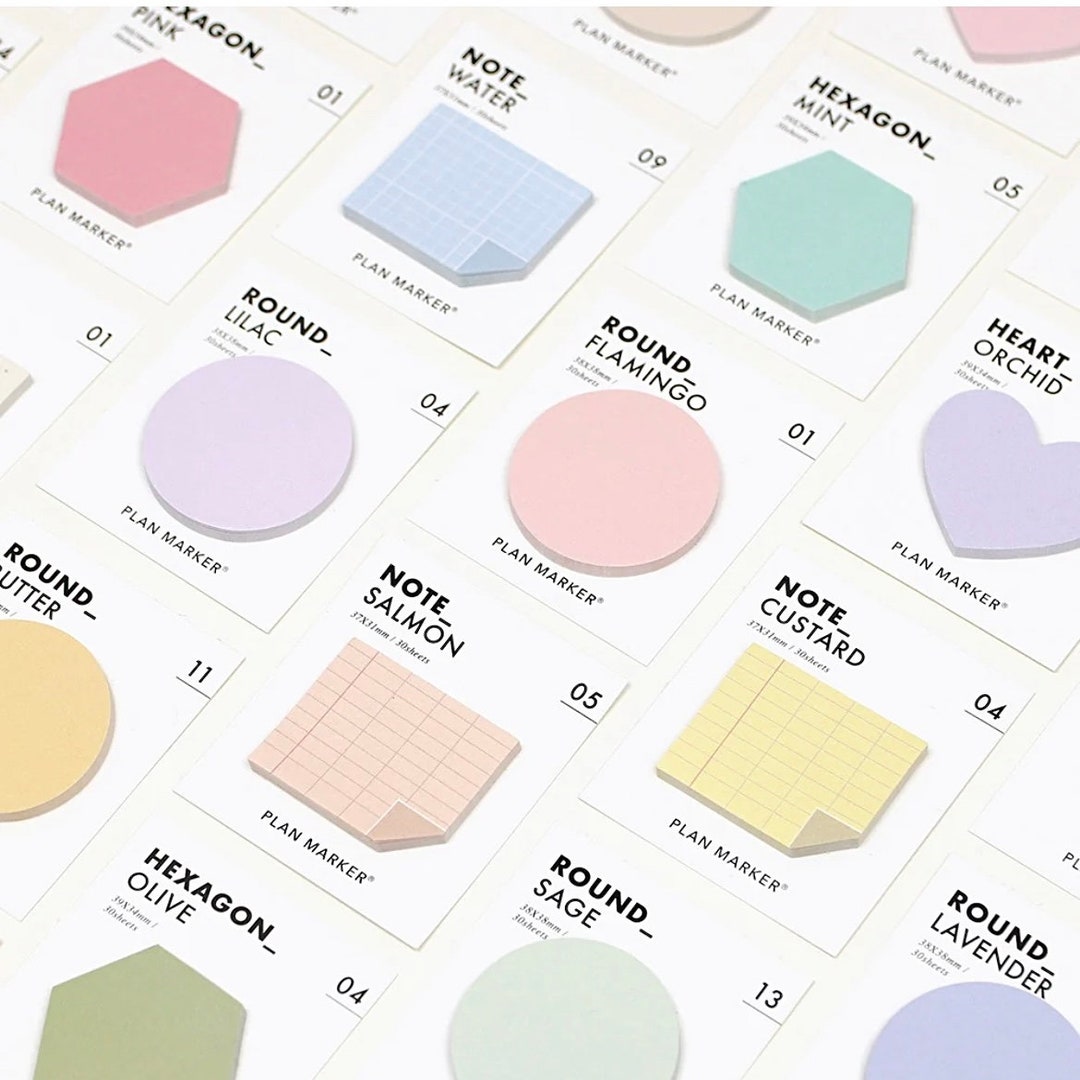 Paperian Mini Notes Plan Marker Sticky Notes Memo Pads Office Supplies ...