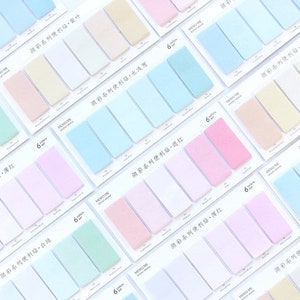 Pastel Index Tabs Memo Sticky Notes Planner Tabs Sticky Tabs Page Bookmark Memo Pad Sticky Notes Kawaii Stationery image 3