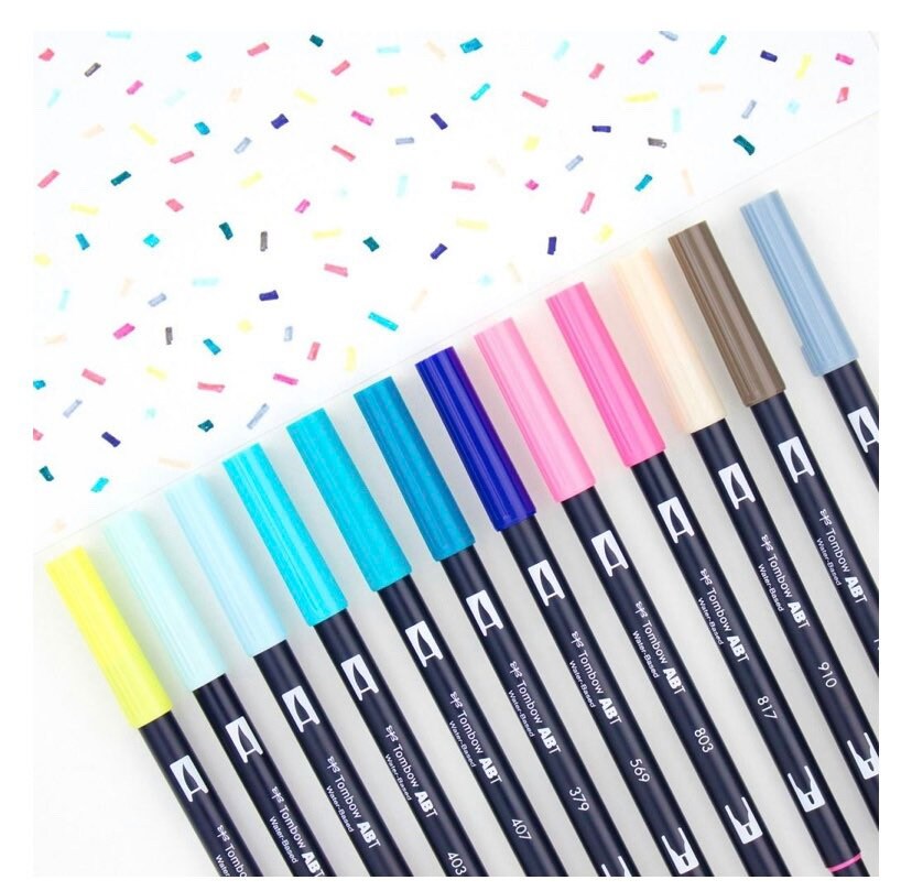 Tombow : Art Dual Brush Pens : Candy Colors : Set of 6 - Marker & Pen Sets  - Art Sets - Color