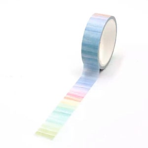 Pastell Regenbogen Washi Tape Aquarell Washi Planer Zubehör Washi Tape Bild 6