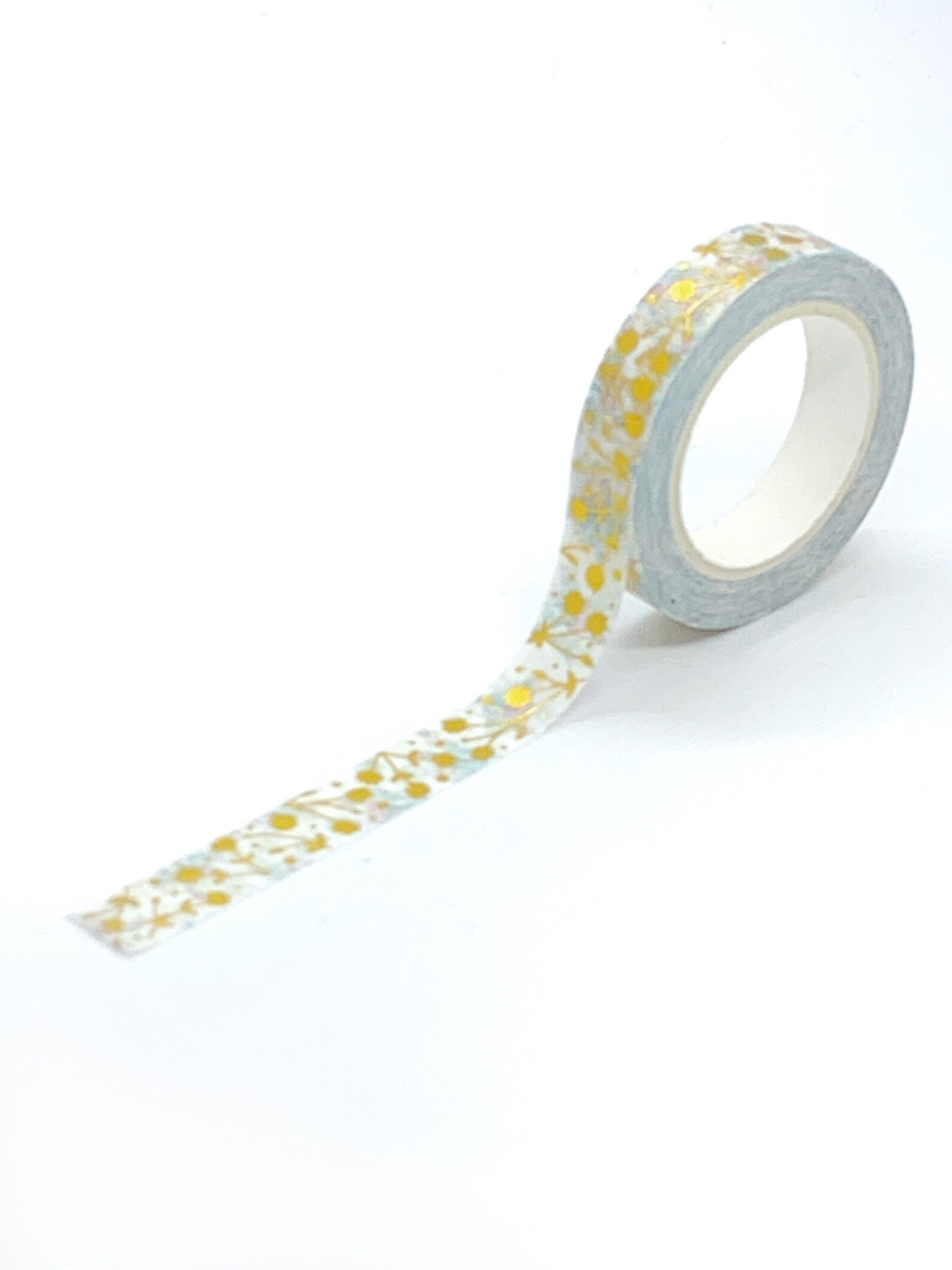 Floral Washi Tape Gold Foil Foiled Flower Washi Tape Etsy
