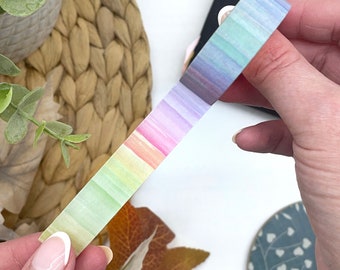 Pastel Rainbow Washi Tape - Watercolour Washi - Planner Supplies - Washi Tape