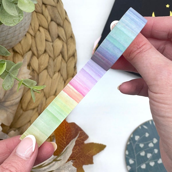 Pastell Regenbogen Washi Tape - Aquarell Washi - Planer Zubehör - Washi Tape