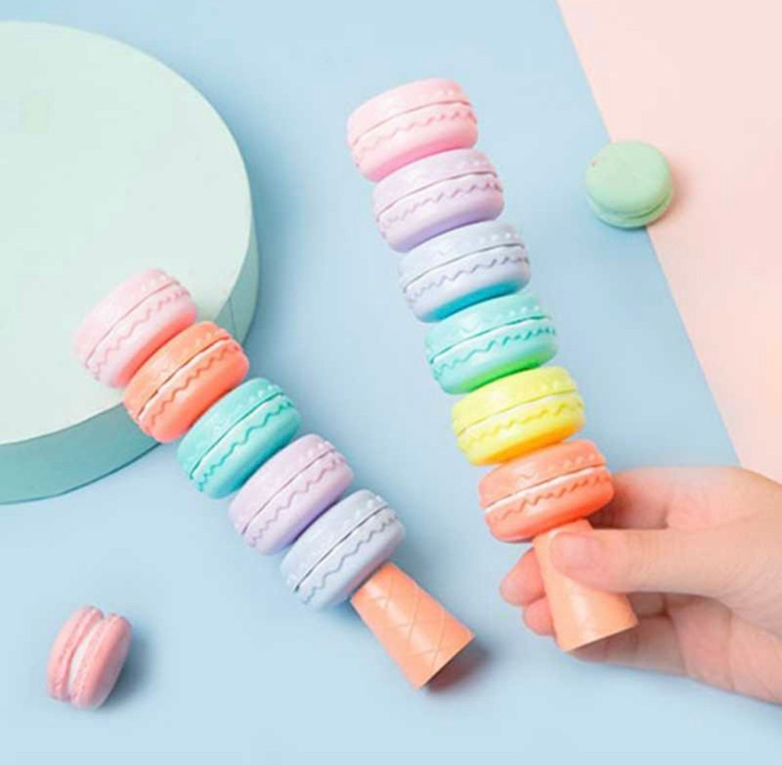 Macaron Highlighter Set 6pcs Pastel Highlighter Set School - Etsy UK