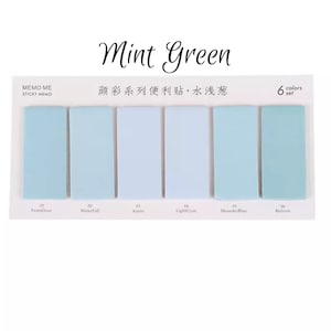 Pastel Index Tabs Memo Sticky Notes Planner Tabs Sticky Tabs Page Bookmark Memo Pad Sticky Notes Kawaii Stationery image 10