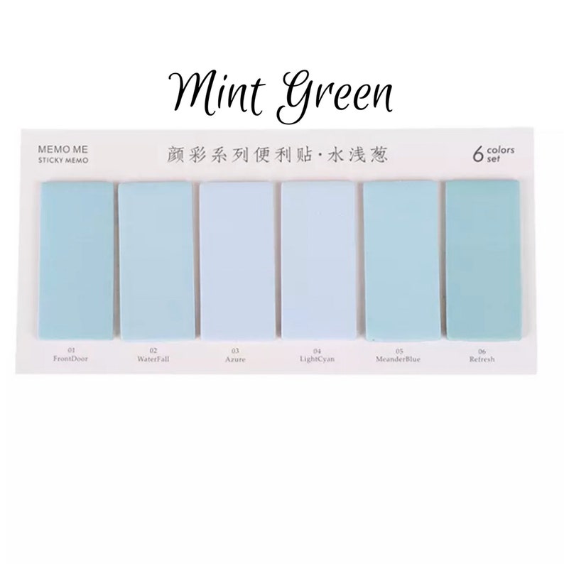 Pastel Index Tabs Memo Sticky Notes Planner Tabs Sticky Tabs Page Bookmark Memo Pad Sticky Notes Kawaii Stationery image 10